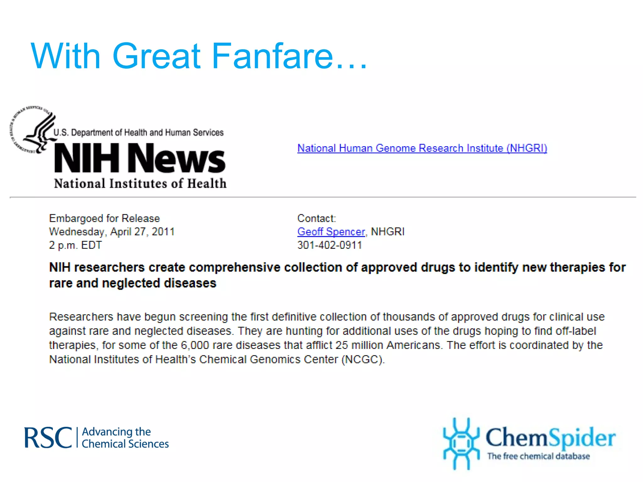 With Great Fanfare… 