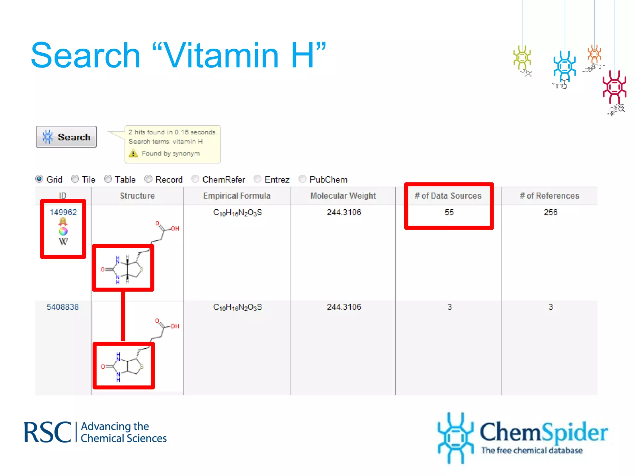 Search “Vitamin H” 
