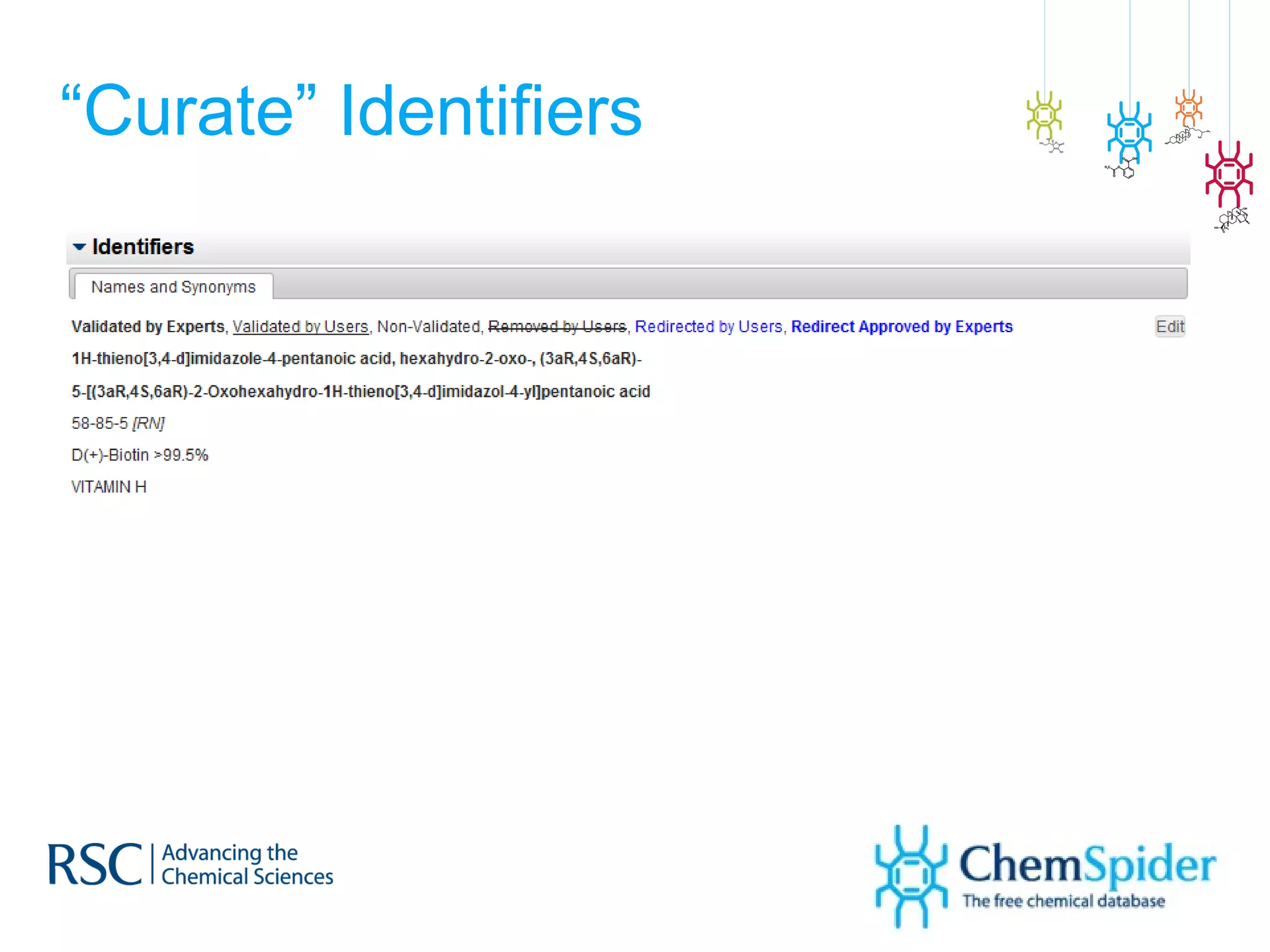 “ Curate” Identifiers 
