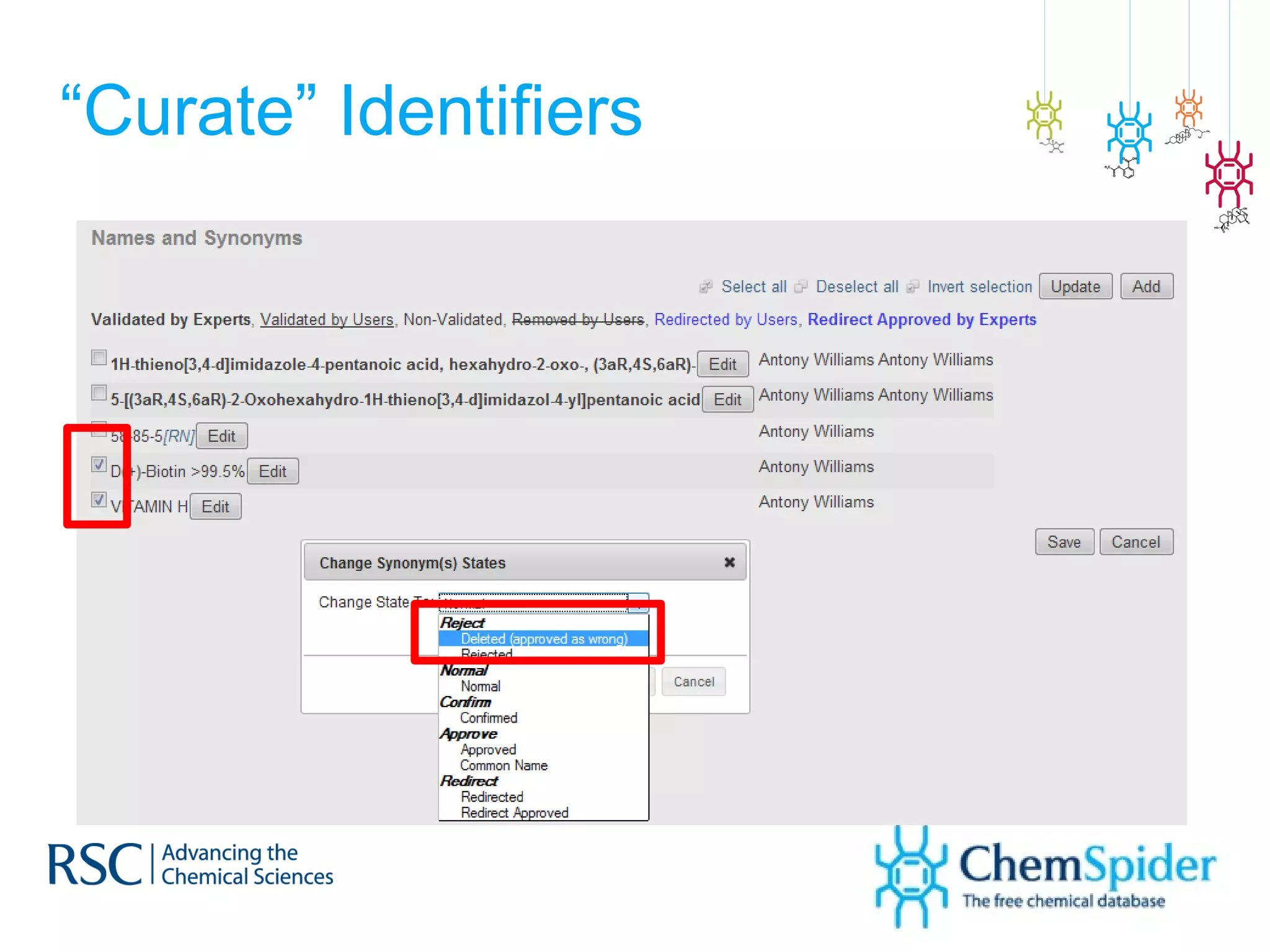 “ Curate” Identifiers 