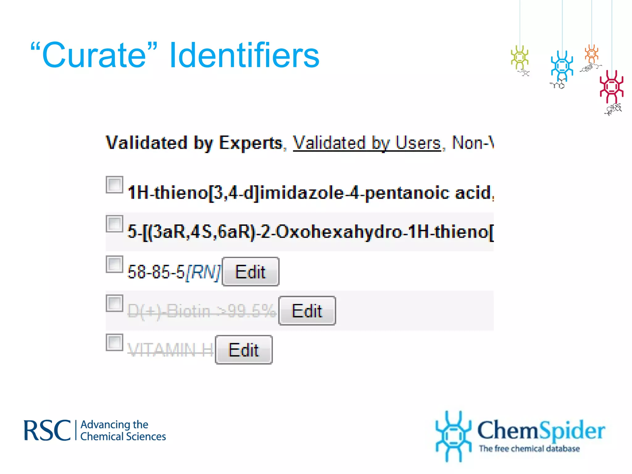 “ Curate” Identifiers 