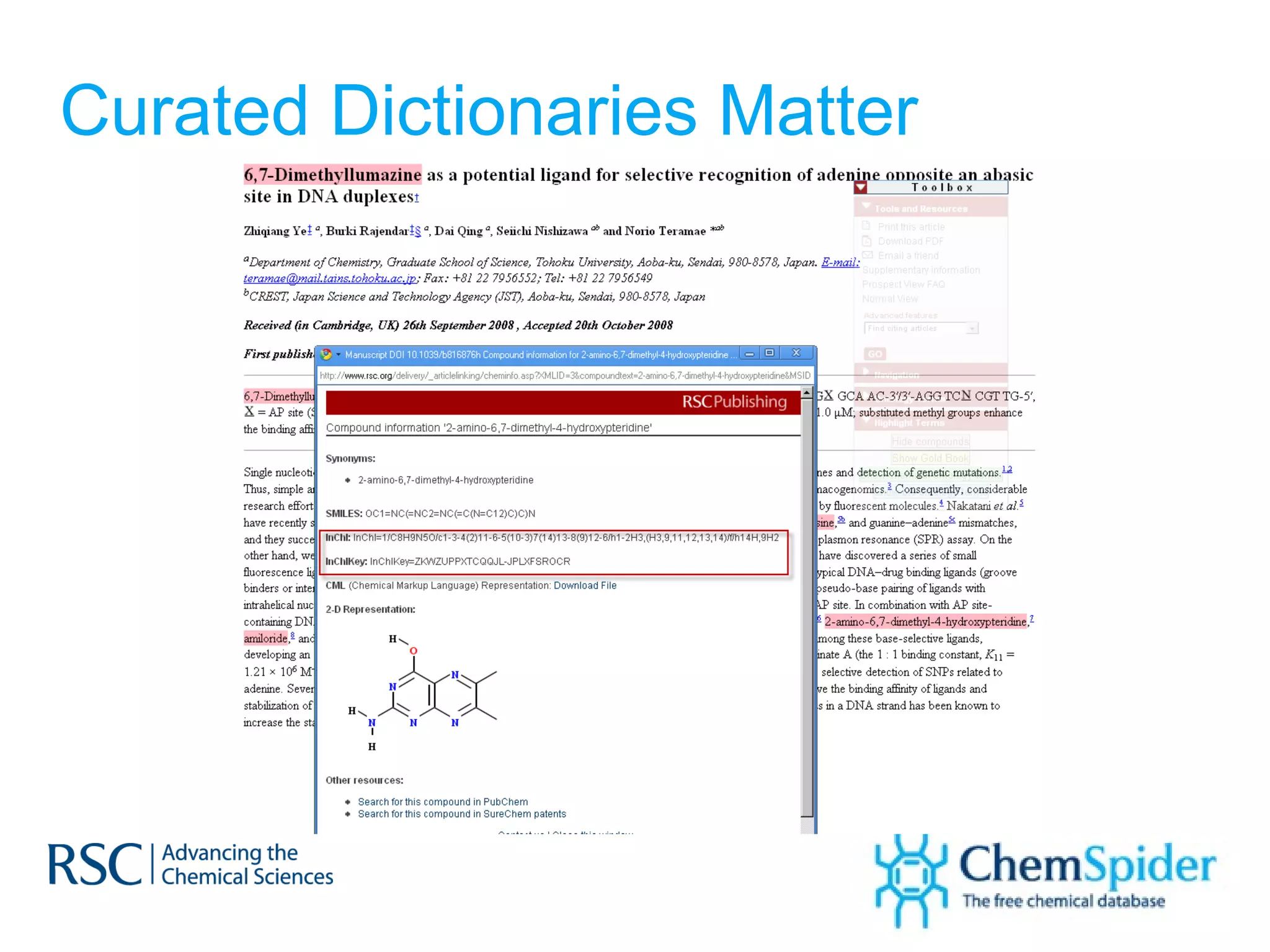 Curated Dictionaries Matter 