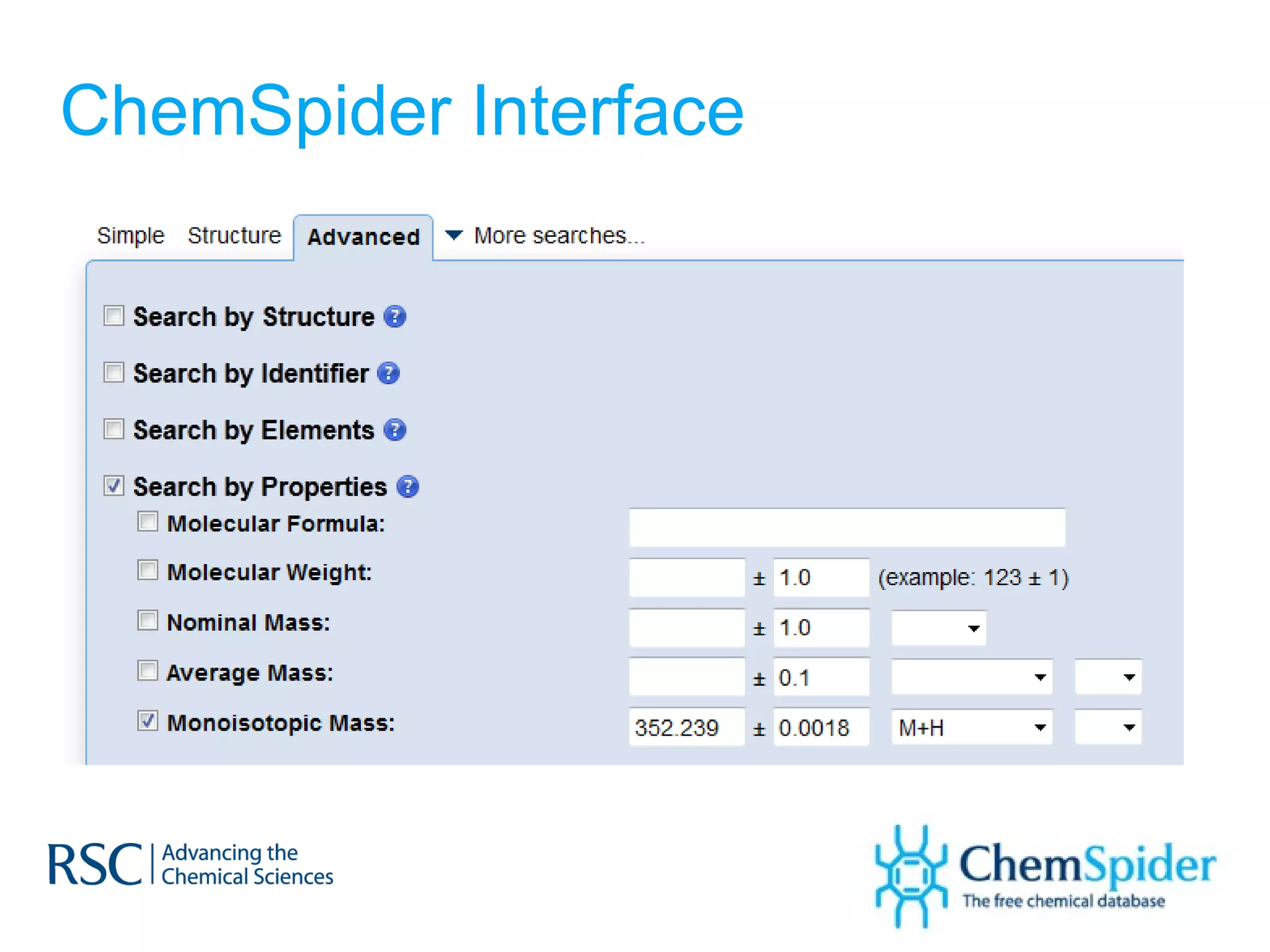 ChemSpider Interface 