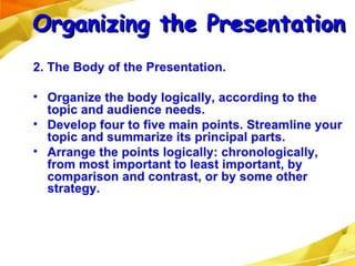 Improving oral presentation A Lecture By Mr Allah Dad Khan | PPTX