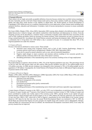 Improving poverty alleviation programmes in nigeria through small and ...