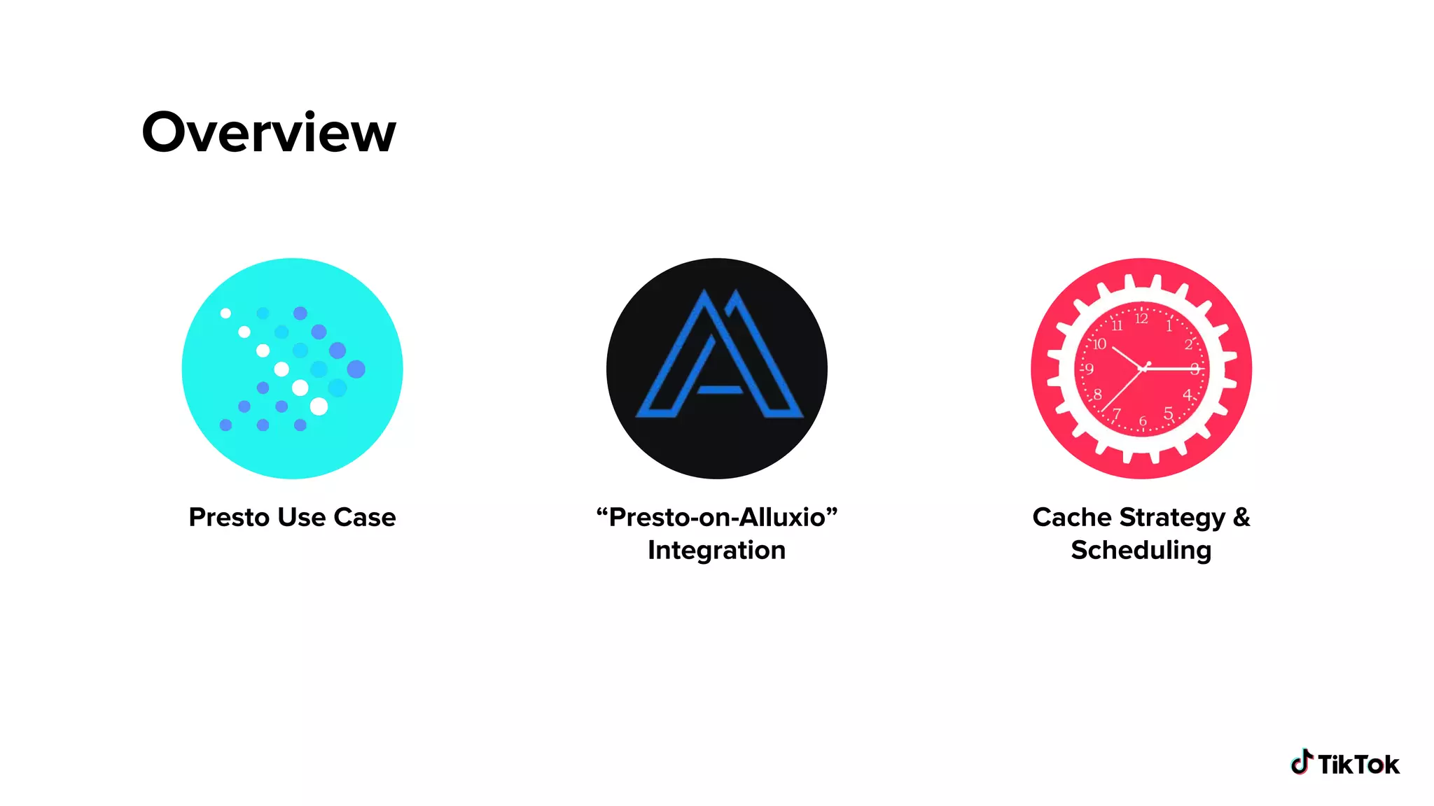 Overview
Presto Use Case “Presto-on-Alluxio”
Integration
Cache Strategy &
Scheduling
 