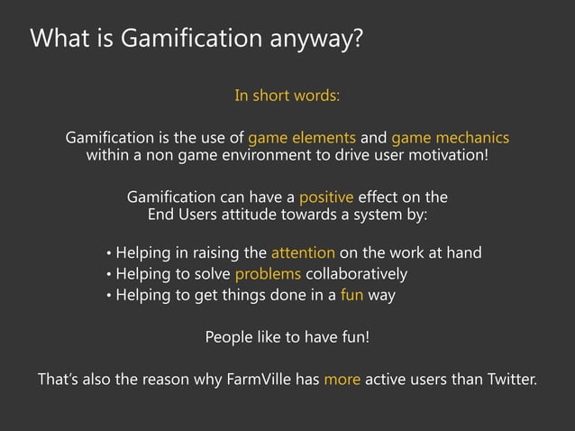 Improving Productivity with SharePoint 2013 and Gamification | PPT