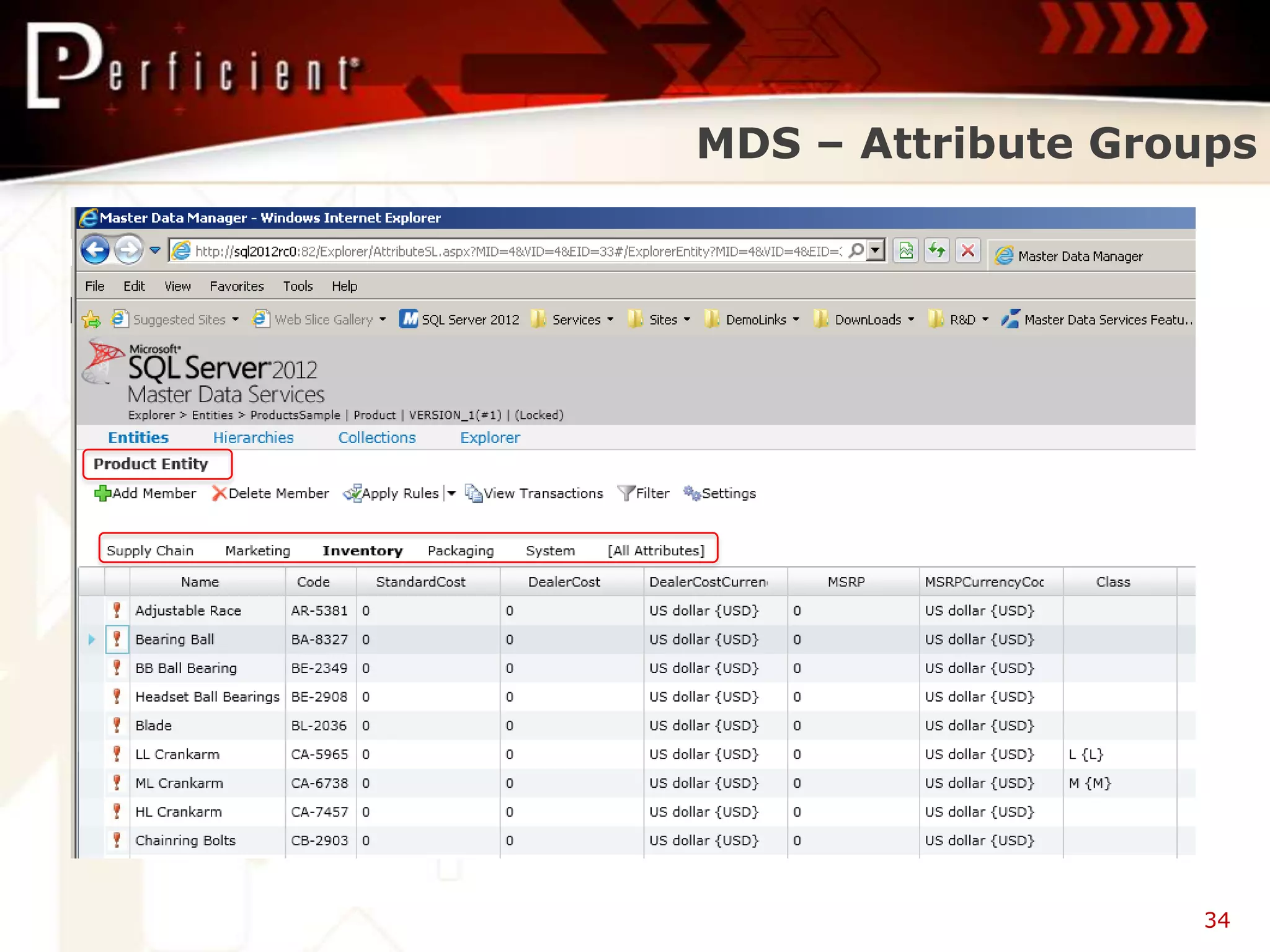 MDS – Attribute Groups




                   34
 