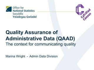 Improving quality of admin data | PPTX
