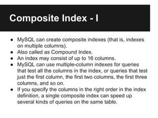 MySQL Indexing : Improving Query Performance Using Index (Covering ...