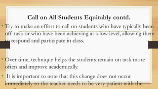 Improving relationship in the classroom | PPTX