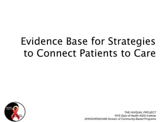 Improving retention of hiv patients in care | PPT