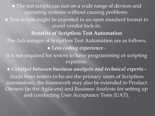 Improving ROI with Scriptless Test Automation