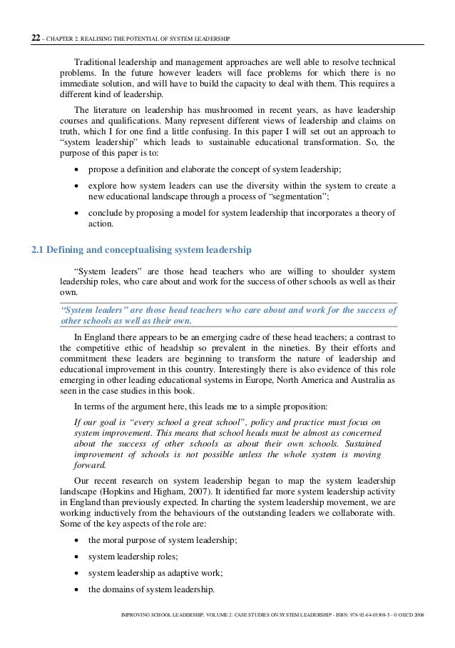 improving school leadership volume 2 case studies on system leadership principal discretion letter examples