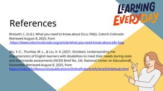 Ell Faq Improving School Practices for Excellence and Equity in Assessing ...