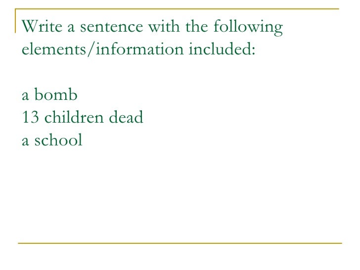 Improving sentence structure