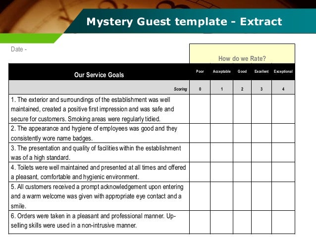 rate our service template