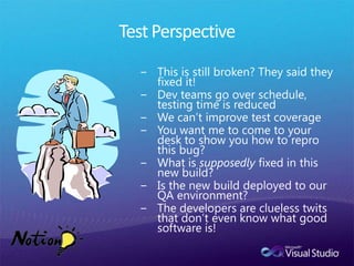 Testing ToolsMTM Manual Testing ToolsTest Plan ManagementTest Case ManagementShared Steps ManagementTest Configuration ManagementTest Fast ForwardingTest CollectorsTest Lab ManagementVisual StudioAutomated Testing ToolsAutomated Coded UI TestingWeb TestingLoad TestingGeneric TestsDeveloper Unit TestsDatabase Unit Tests