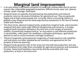 Marginal Poor Improving soil and crop productivity in mountain agriculture | PPTX