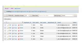 Improving SQL queries with an emphasis on removing redundant data | PDF