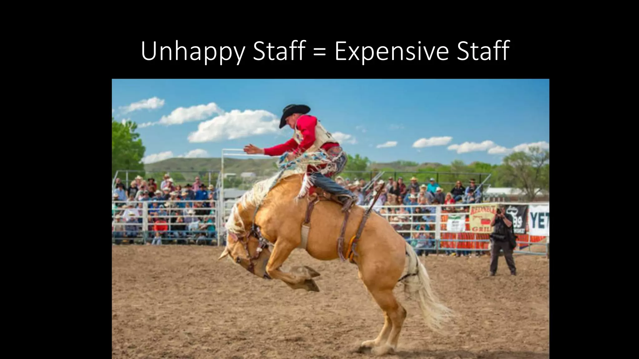 Unhappy Staff = Expensive Staff
 
