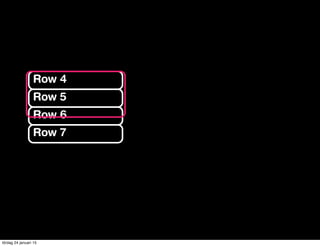 Row 4
Row 5
Row 6
Row 7
lördag 24 januari 15
 