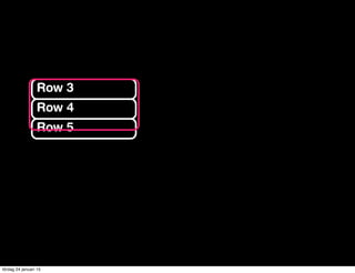 Row 3
Row 4
Row 5
lördag 24 januari 15
 