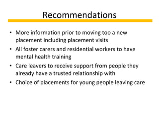 Improving the mental health of looked after Young People | PPT