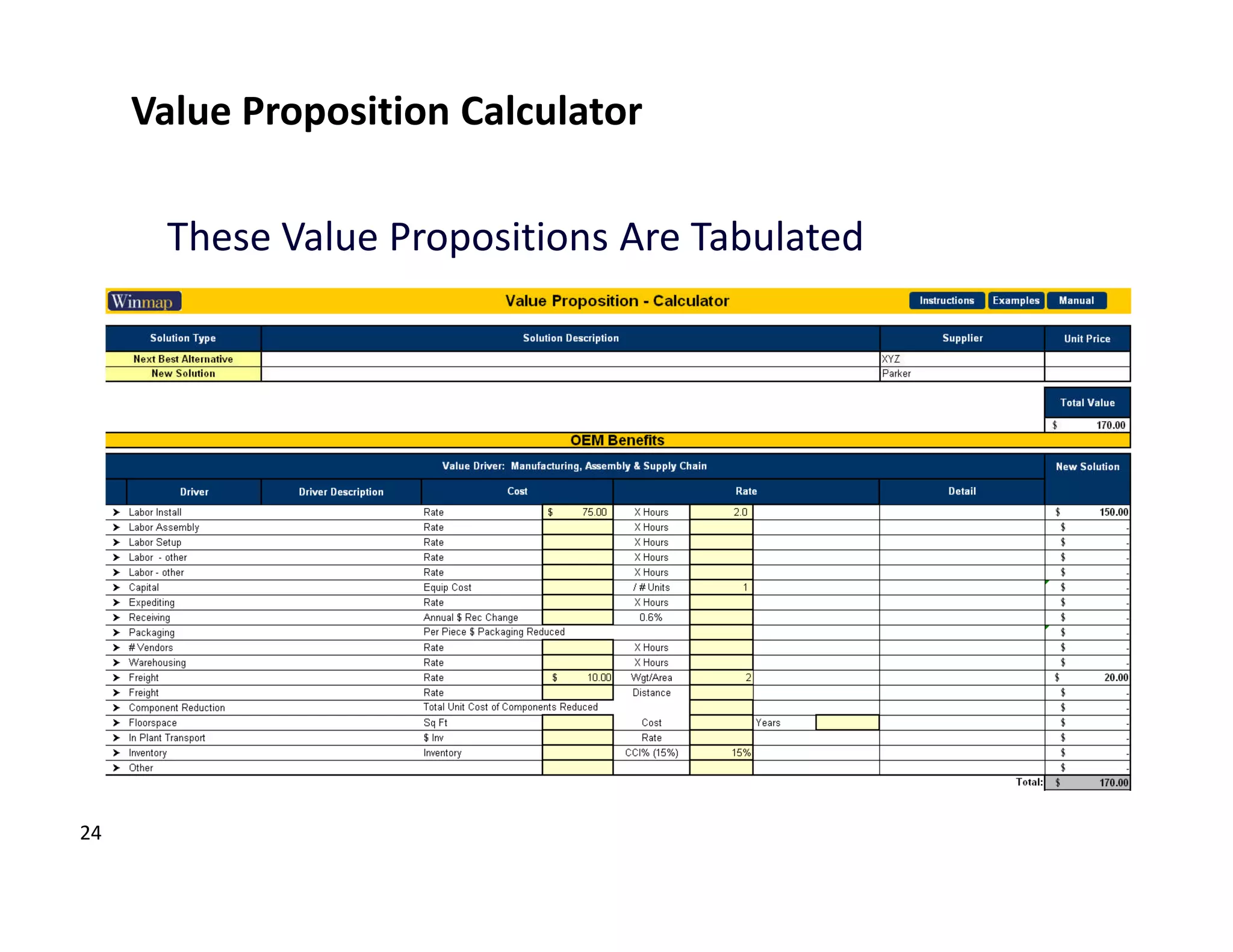 Value Proposition Calculator

      These Value Propositions Are Tabulated




24
 