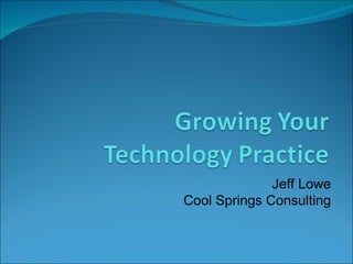 Jeff Lowe Cool Springs Consulting 