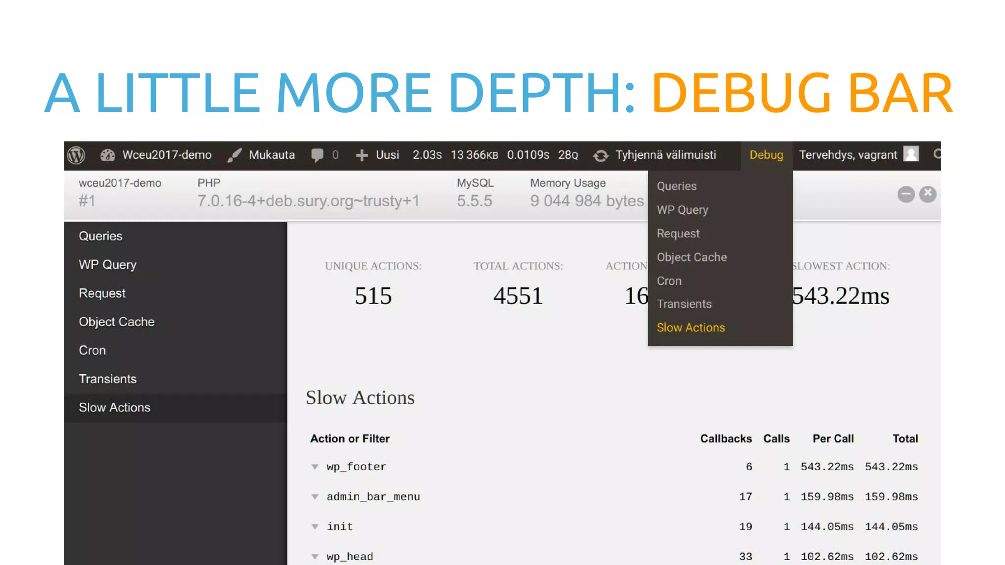 A LITTLE MORE DEPTH: DEBUG BAR 