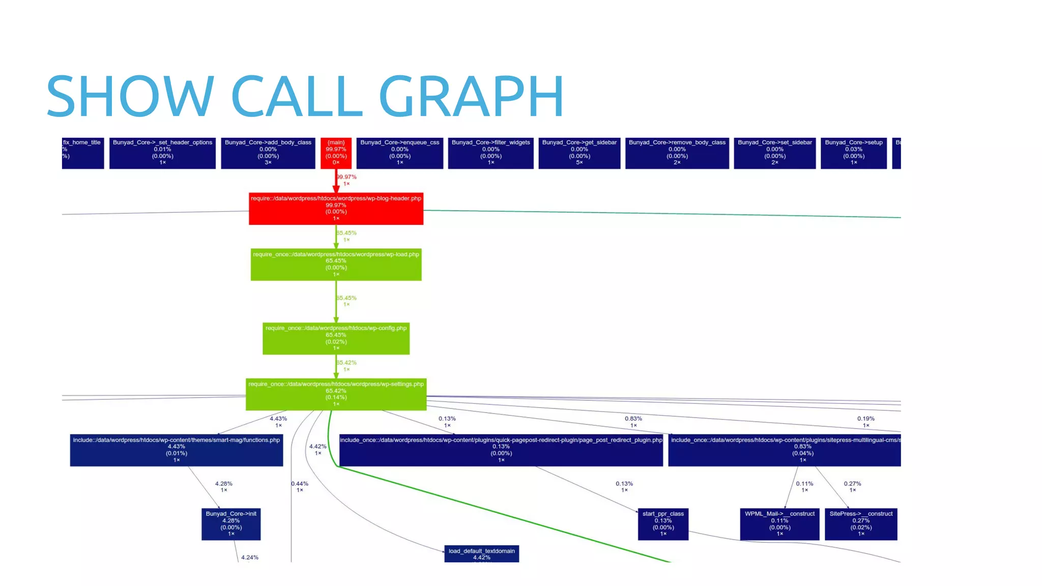 SHOW CALL GRAPH 