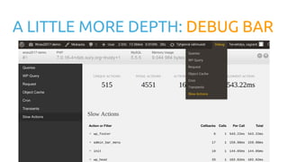 A LITTLE MORE DEPTH: DEBUG BAR
 