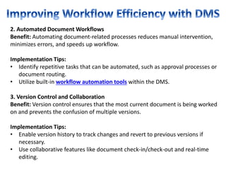 Improving Workflow Efficiency With Document Management System Pdf Improving Workflow Efficiency With Document Management System Pdf