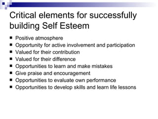 Improving Your Childs Self Esteem | PPT