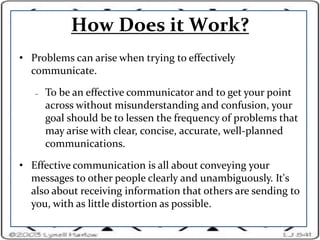 Improving your communication skills | PPTX