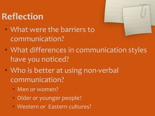Improving your communication skills workshop | PPTX