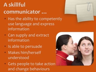 Improving your communication skills workshop | PPTX