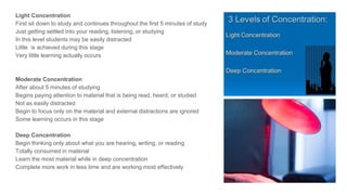 Improving your concentration at work | PPTX