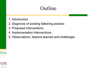 Small ruminant value chain development case of Goma PLW
