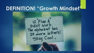 DEFINITION! “Growth Mindset”
 
