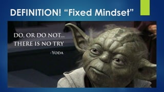 DEFINITION! “Fixed Mindset”
 