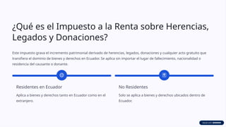 Impuesto a la Renta por Herencias, Legados y Donaciones | PPTX