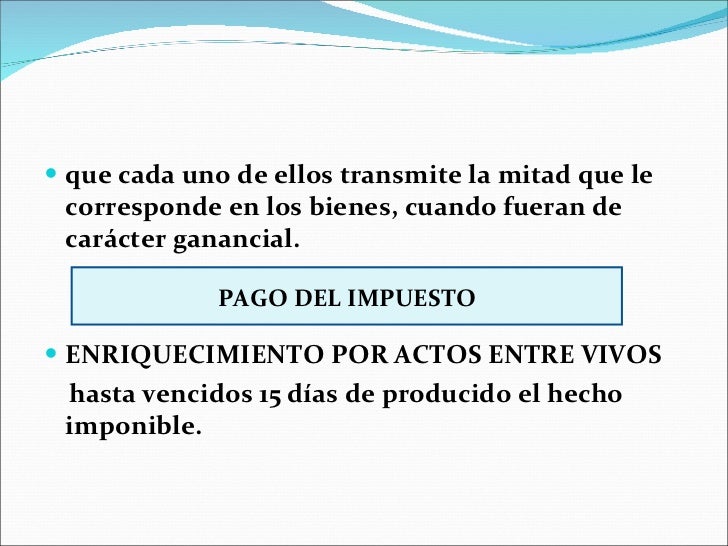 Impuesto a la trasmision gratuita de