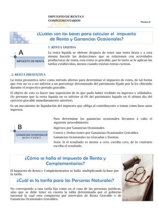 Impuesto de renta y complemetarios | PDF
