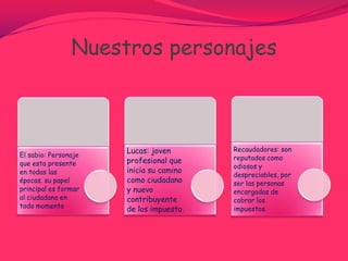                                                                                                                                                                                 Nuestros personajes