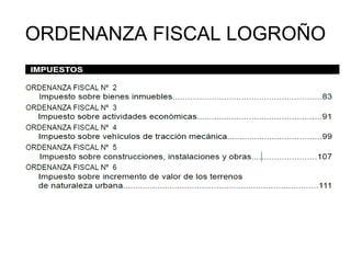 ORDENANZA FISCAL LOGROÑO
 