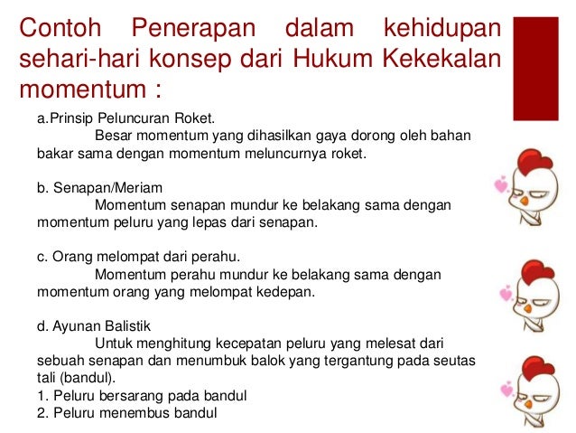 Contoh momentum dalam kehidupan sehari hari