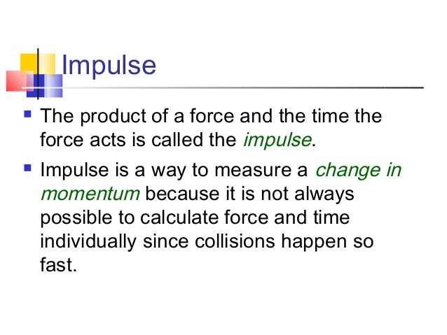 Impulse And Momentum Physics