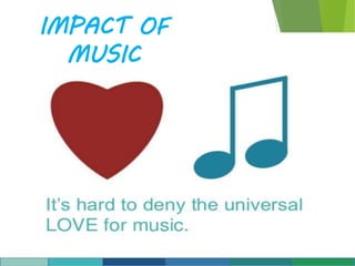 IMPACT OF
MUSIC
 